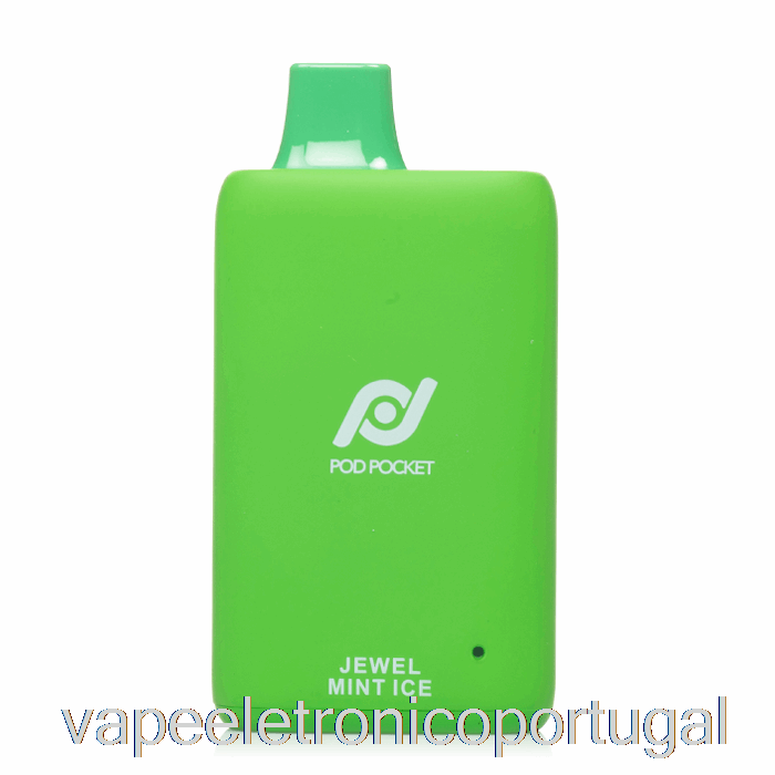 Vape Eletronico Pod Pocket 7500 Joia Descartável Gelo Menta